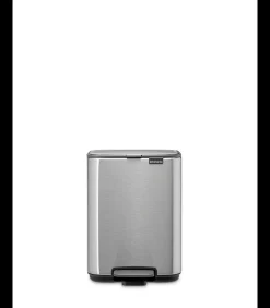 Bo Pedaalemmer, 4 liter, stil sluitend, kunststof binnenemmer - Matt Steel Fingerprint Proof Manden En Bakken