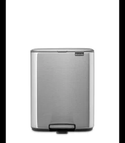 Discount Bo Pedaalemmer, 12 liter, stil sluitend, kunststof binnenemmer - Matt Steel Fingerprint Proof Manden En Bakken