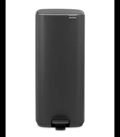 Sale Bo Pedaalemmer, 30 liter, stil sluitend, kunststof binnenemmer - Mineral Infinite Grey Manden En Bakken