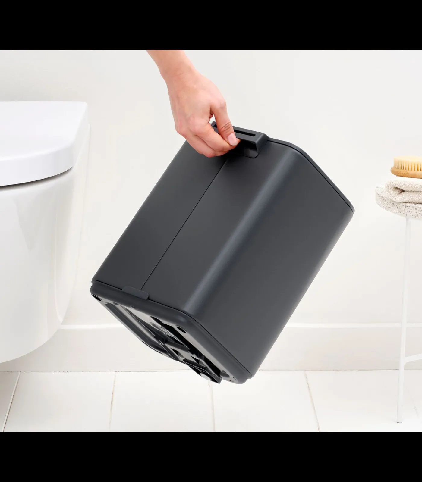 New Bo Pedaalemmer, 7 liter, stil sluitend, kunststof binnenemmer - Mineral Infinite Grey Manden En Bakken