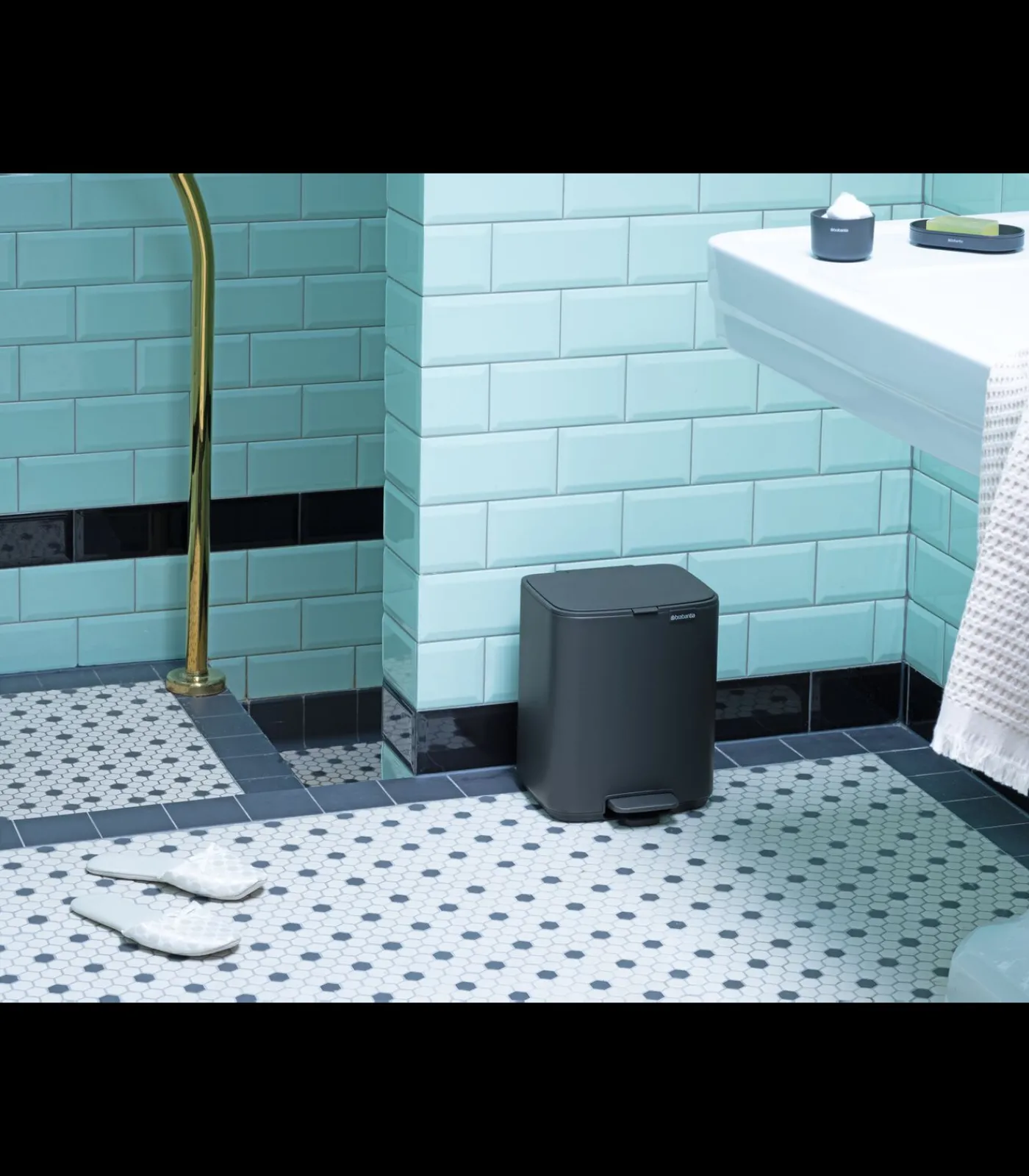 New Bo Pedaalemmer, 7 liter, stil sluitend, kunststof binnenemmer - Mineral Infinite Grey Manden En Bakken