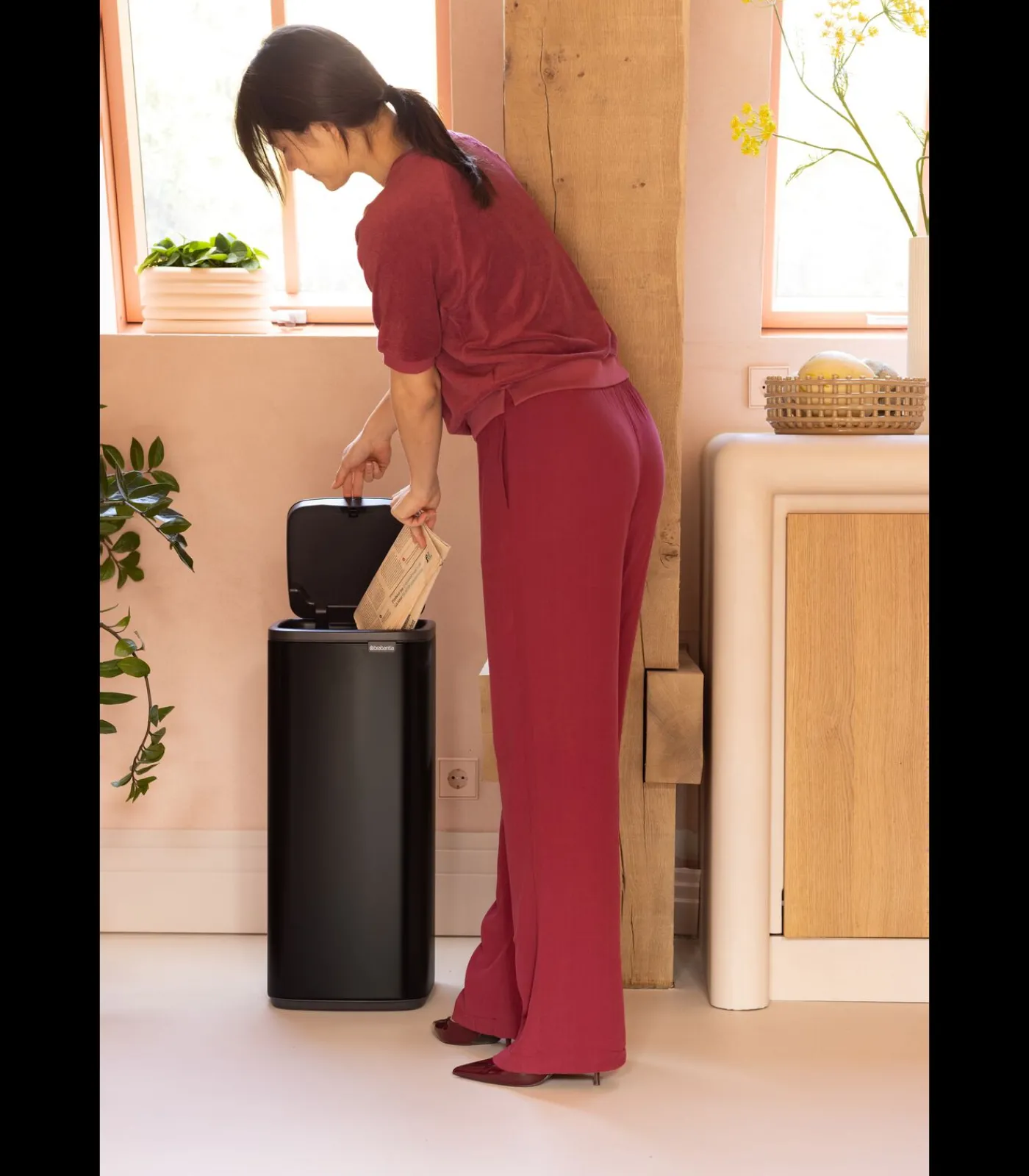 Bo Touch Bin, 30 liter - Matt Black Manden En Bakken