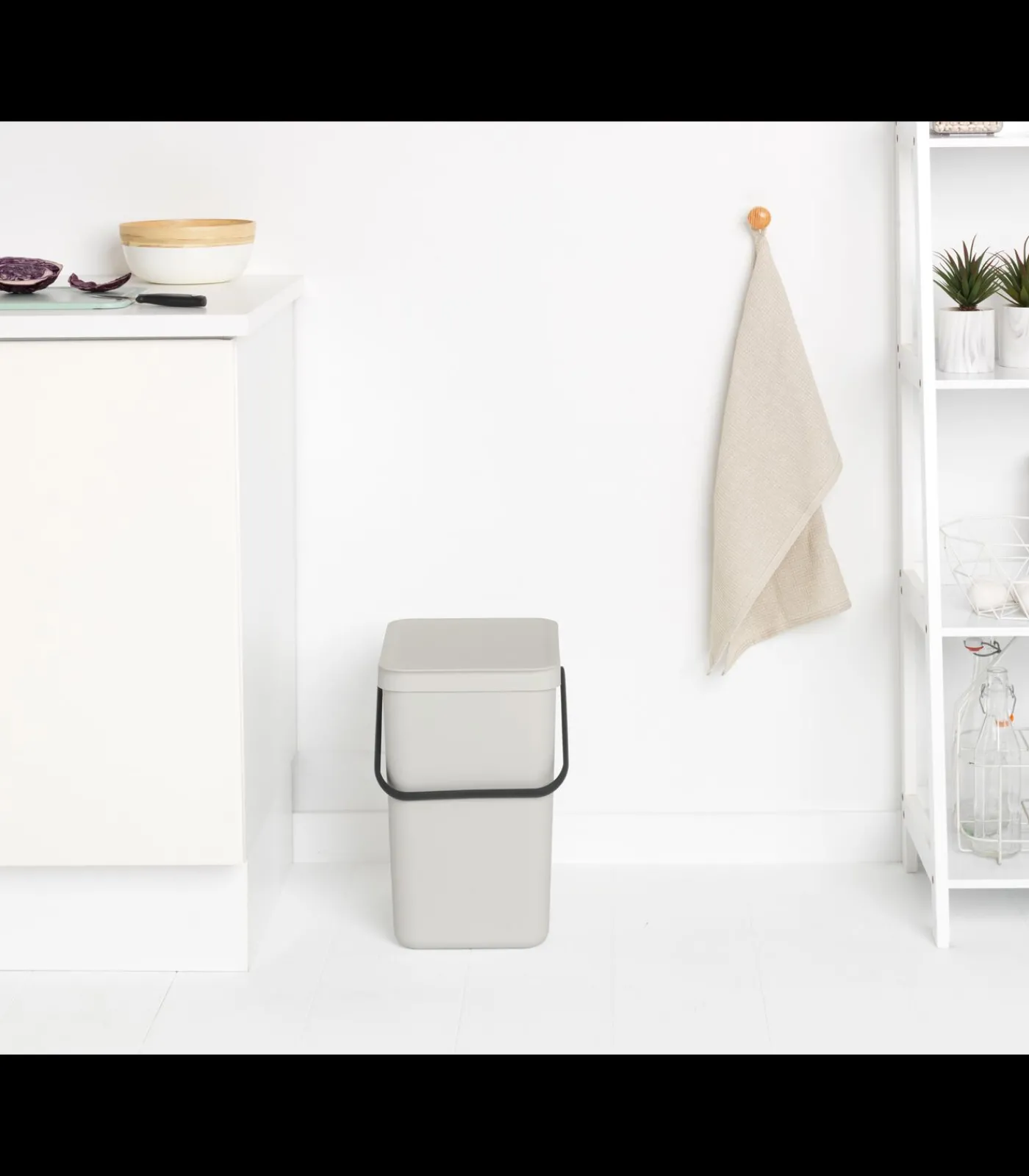 Outlet Sort & Go afvalemmer, 25 liter - Light Grey Manden En Bakken