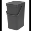 Online Sort & Go afvalemmer, 12 liter - Grey Manden En Bakken