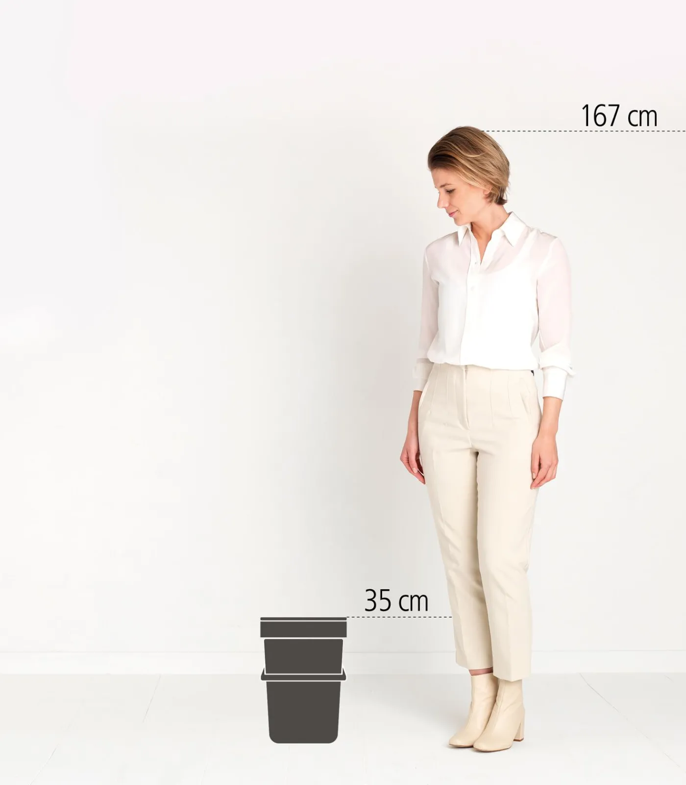 Hot Sort & Go afvalemmer, 12 liter - Light Grey Manden En Bakken