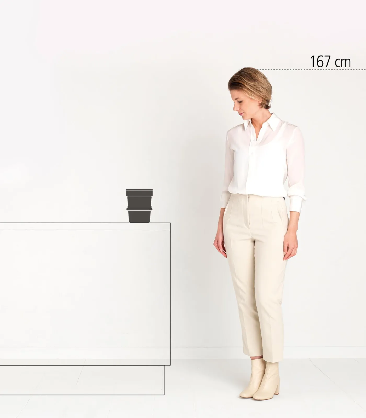 Sort & Go afvalemmer, 3 liter - Light Grey Manden En Bakken