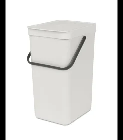 Clearance Sort & Go afvalemmer, 16 liter - Light Grey Manden En Bakken