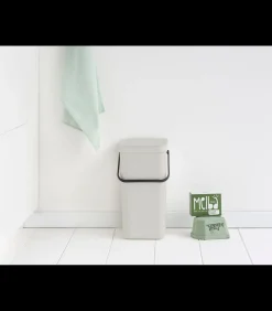 Clearance Sort & Go afvalemmer, 16 liter - Light Grey Manden En Bakken