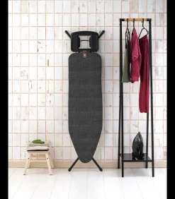 Sale Strijkplank B, 124x38 cm, solide strijkerhouder - Denim Black Wassen & Strijken