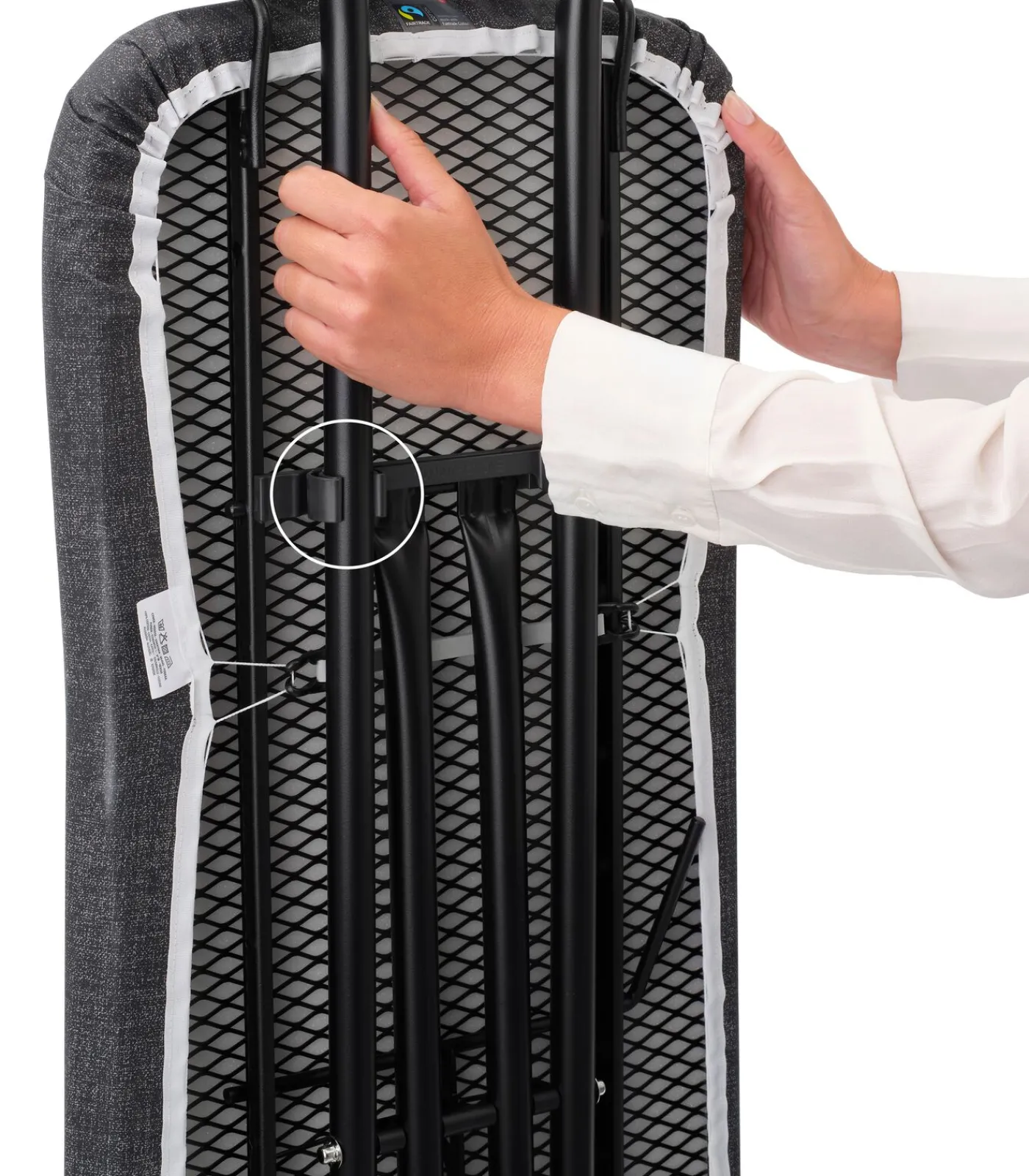 Sale Strijkplank B, 124x38 cm, solide strijkerhouder - Denim Black Wassen & Strijken