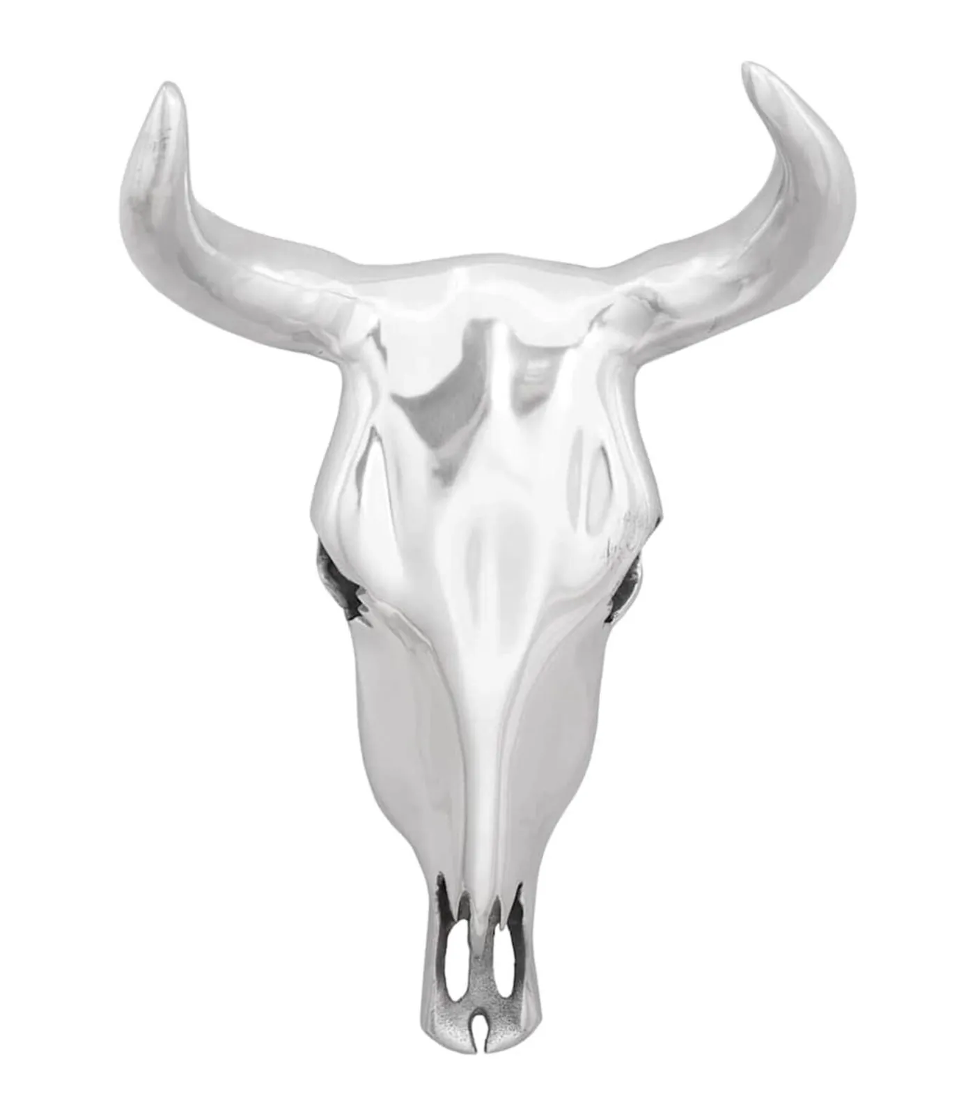 Bullschedel Zilver 34 x 13 x 53 cm Aluminium Decoratie