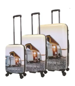 Online Camper Bus Reiskofferset 55/66/78 cm (S/M/L) 8 wielen Trolleys