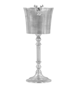 New Champagnekoeler 39x29x71 cm massief aluminium zilverkleurig Decoratie