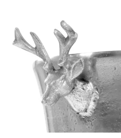 New Champagnekoeler 39x29x71 cm massief aluminium zilverkleurig Decoratie