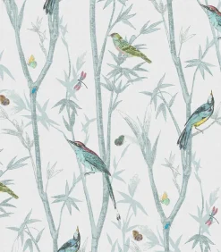 Chinoiserie Bird Trail Blauw 10mx52cm Wanddecoratie