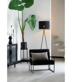 Hot Cilinder lampenkap Livigno - Zwart - Ø50x38cm Lampenkappen