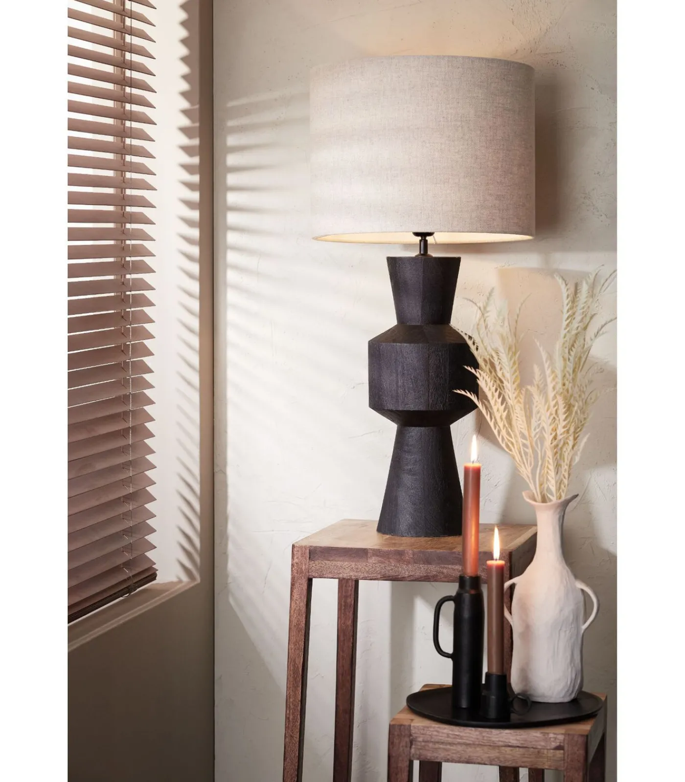 New Cilinder Lampenkap Livigno - Naturel - Ø40x30cm Lampenkappen