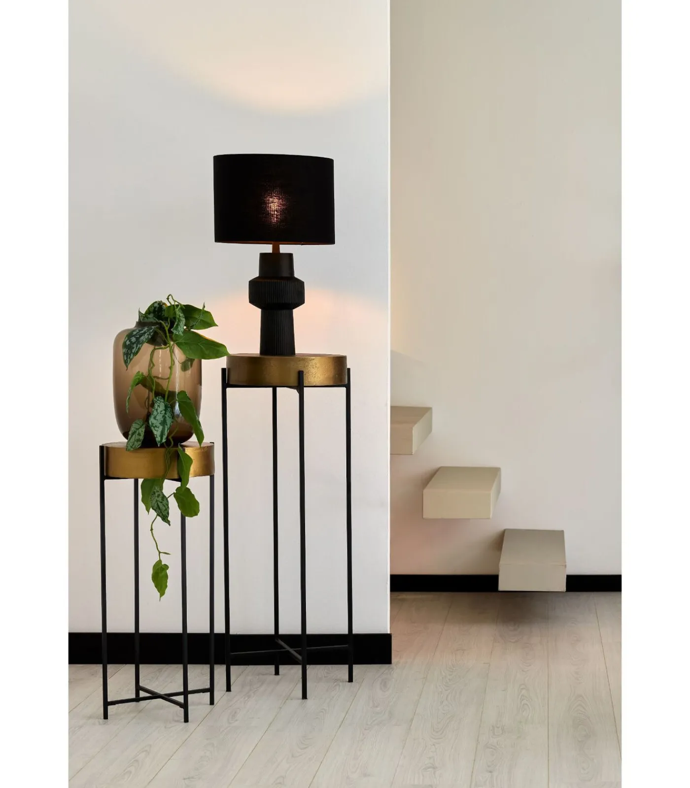 Clearance Cilinder Lampenkap Livigno - Zwart - Ø35x25cm Lampenkappen