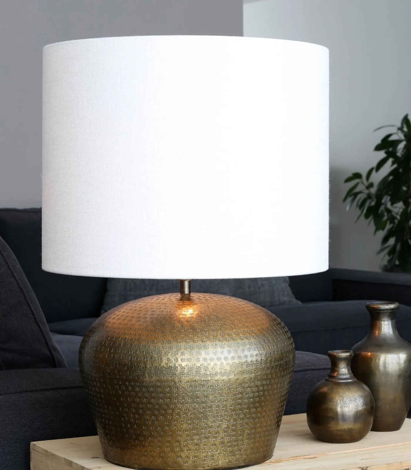 Hot Cilinder lampenkap Livigno - Wit - Ø50x38cm Lampenkappen