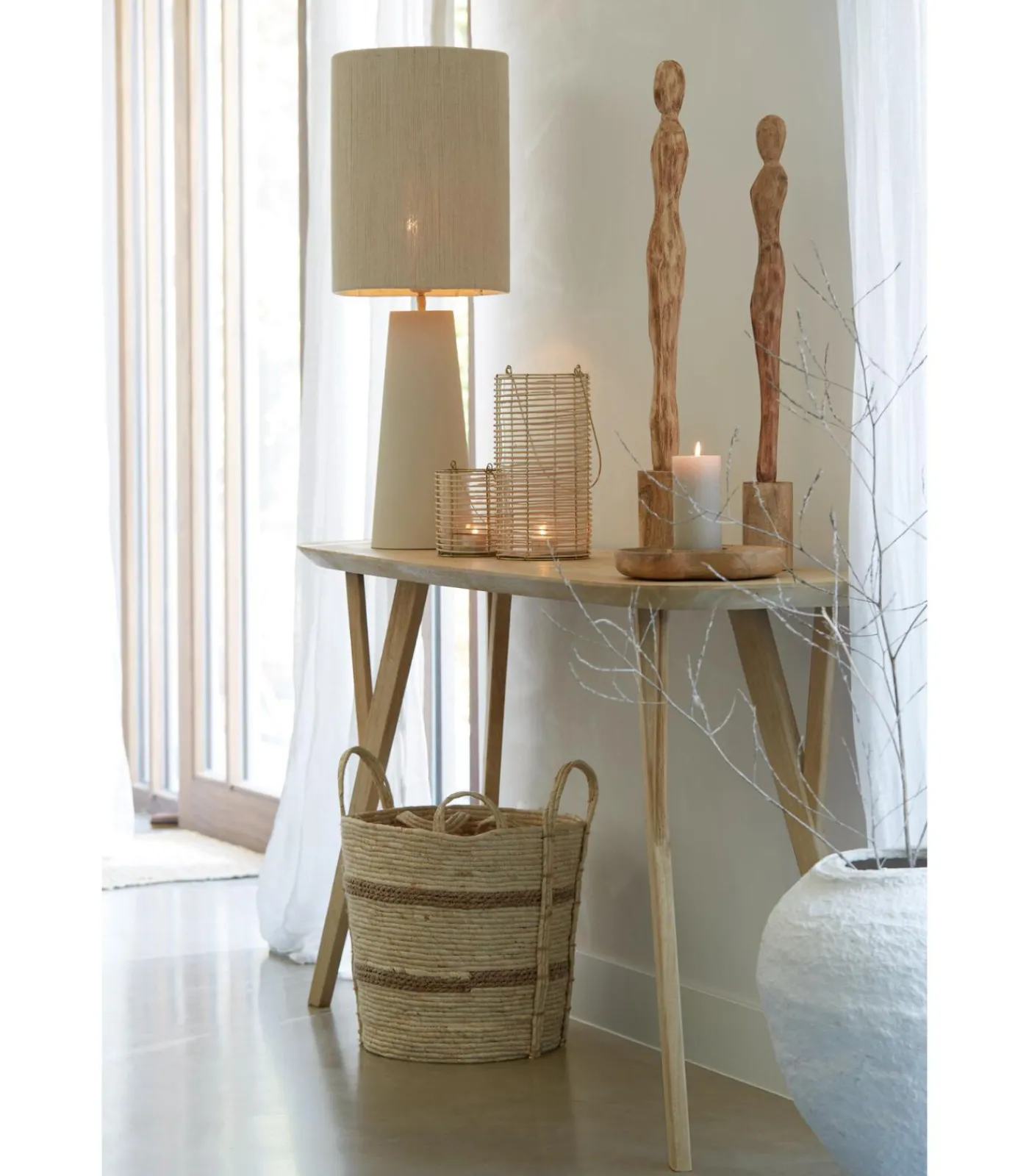 New Cilinder lampenkap Medan - Beige - 30x30x40cm Lampenkappen