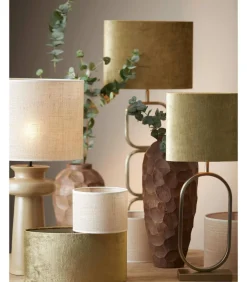 Outlet Cilinder lampenkap Sendai - Bruin - Ø30x21cm Lampenkappen