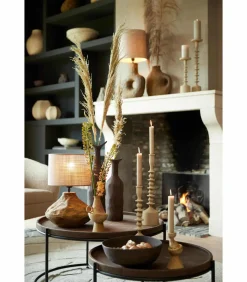 Outlet Cilinder lampenkap Sendai - Bruin - Ø30x21cm Lampenkappen