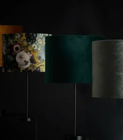 Best Cilinder Lampenkap Velours - Dutch Green - Ø30x21cm Lampenkappen