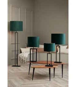 Best Cilinder Lampenkap Velours - Dutch Green - Ø30x21cm Lampenkappen