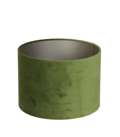 Sale Cilinder Lampenkap Velours - Olive Green - Ø30x21cm Lampenkappen