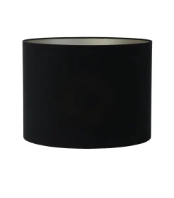 Clearance Cilinder lampenkap Velours - Zwart - Ø50x38cm Lampenkappen
