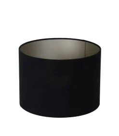 Clearance Cilinder lampenkap Velours - Zwart - Ø50x38cm Lampenkappen