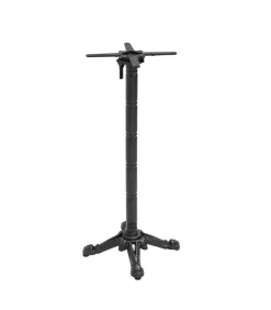 Clearance 60cm ronde hoge tafel kantelbaar terrazzo/goud blad en zwart onderstel Tuinmeubelen