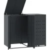 New Containerberging 2 containers 138x79x117 cm staal antraciet Manden En Bakken