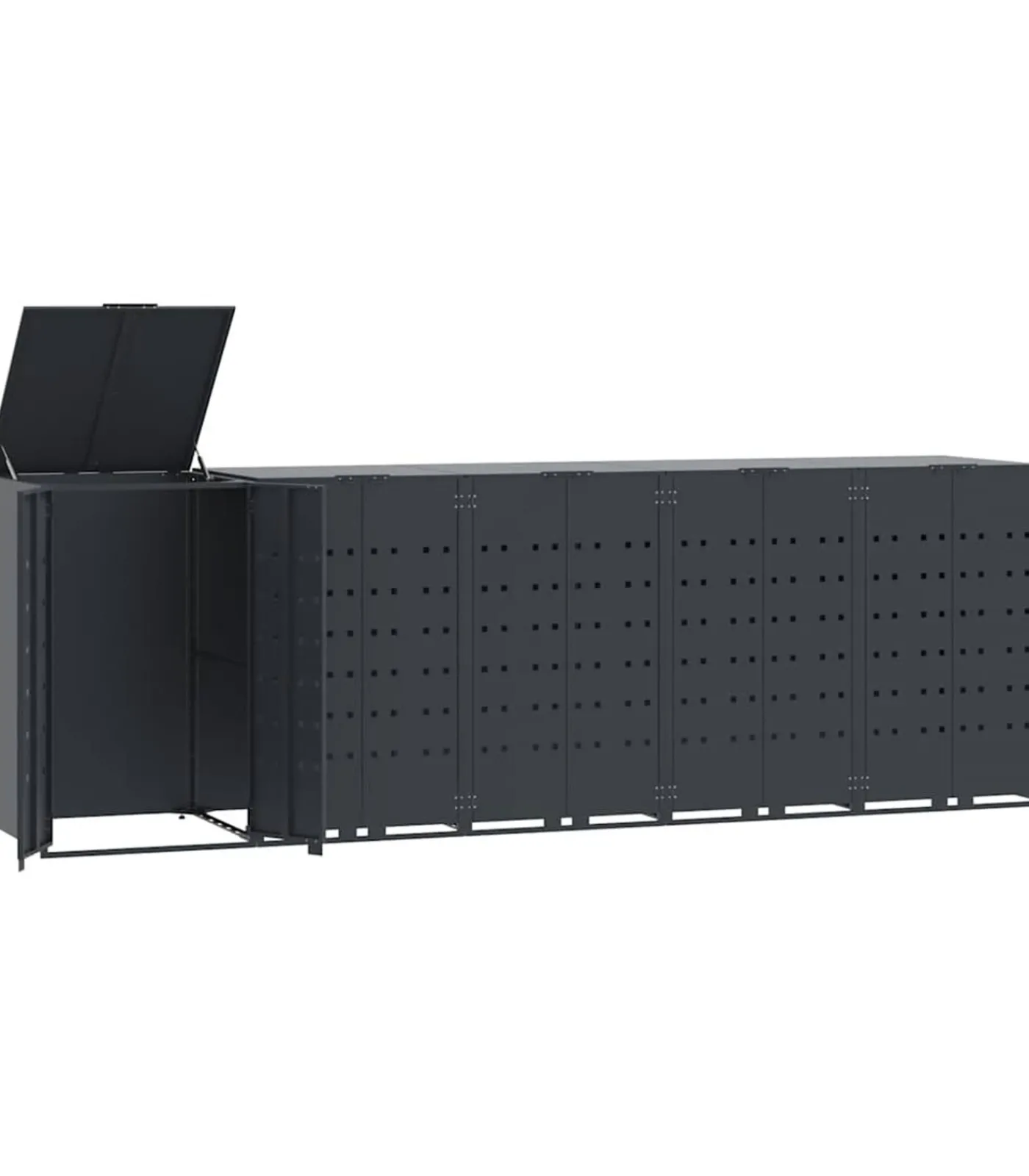 Hot Containerberging 5 containers 345x79x117 cm staal antraciet Manden En Bakken