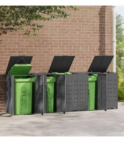 Hot Containerberging 5 containers 345x79x117 cm staal antraciet Manden En Bakken