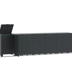 Containerberging 6 containers 414x79x117 cm staal antraciet Manden En Bakken