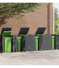 Containerberging 6 containers 414x79x117 cm staal antraciet Manden En Bakken