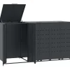 Online Containerberging 3 containers 207x79x117 cm staal antraciet Manden En Bakken