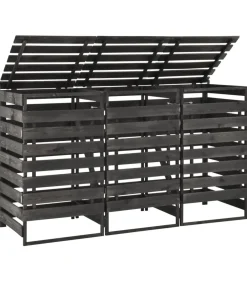 Discount Containerberging driedubbel 210x75x121 cm geverfd grenenhout Manden En Bakken