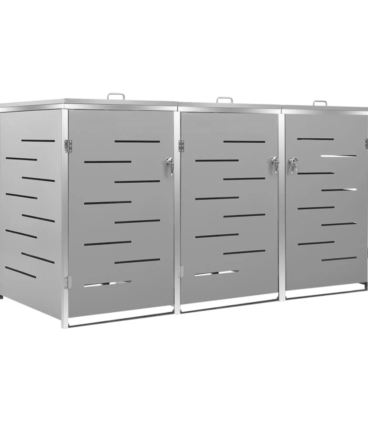 Containerberging driedubbel 207x77,5x112,5 cm roestvrij staal Manden En Bakken