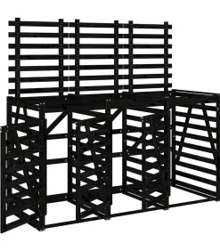 Best Containerberging drievoudig massief grenenhout zwart Manden En Bakken