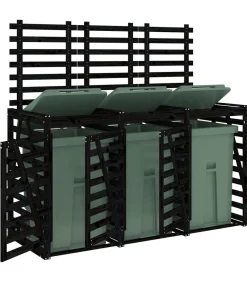 Best Containerberging drievoudig massief grenenhout zwart Manden En Bakken