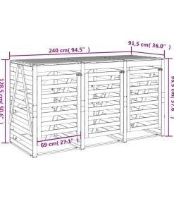 Best Containerberging drievoudig massief grenenhout zwart Manden En Bakken