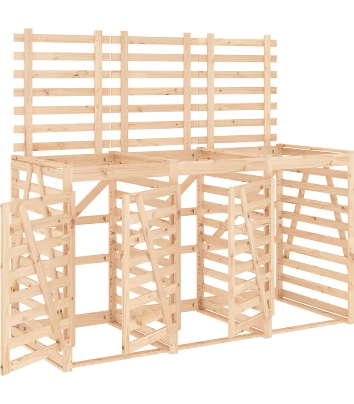 New Containerberging drievoudig massief grenenhout Manden En Bakken