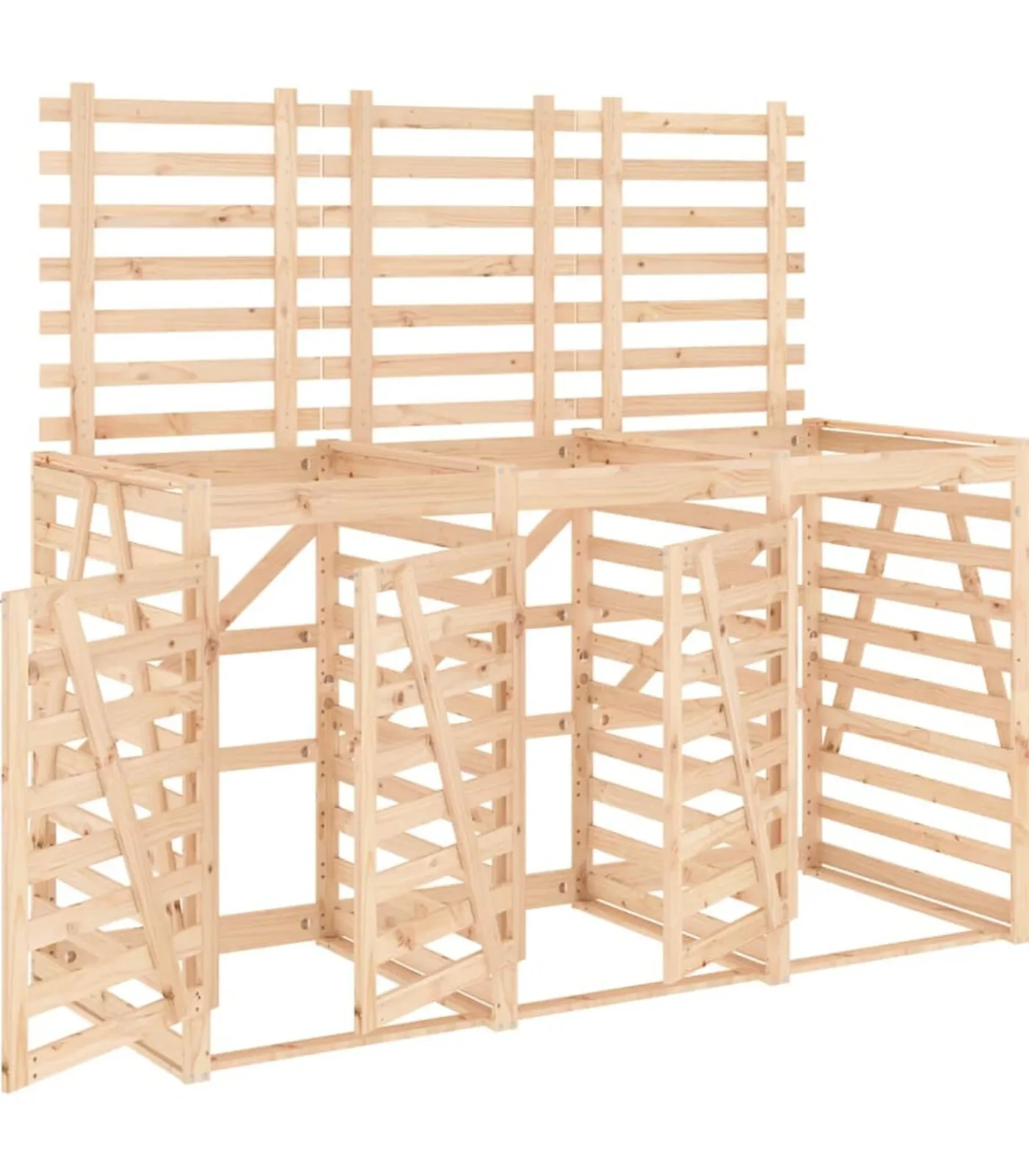 New Containerberging drievoudig massief grenenhout Manden En Bakken