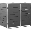 Discount Containerberging dubbel 138x77,5x112,5 cm roestvrij staal Manden En Bakken