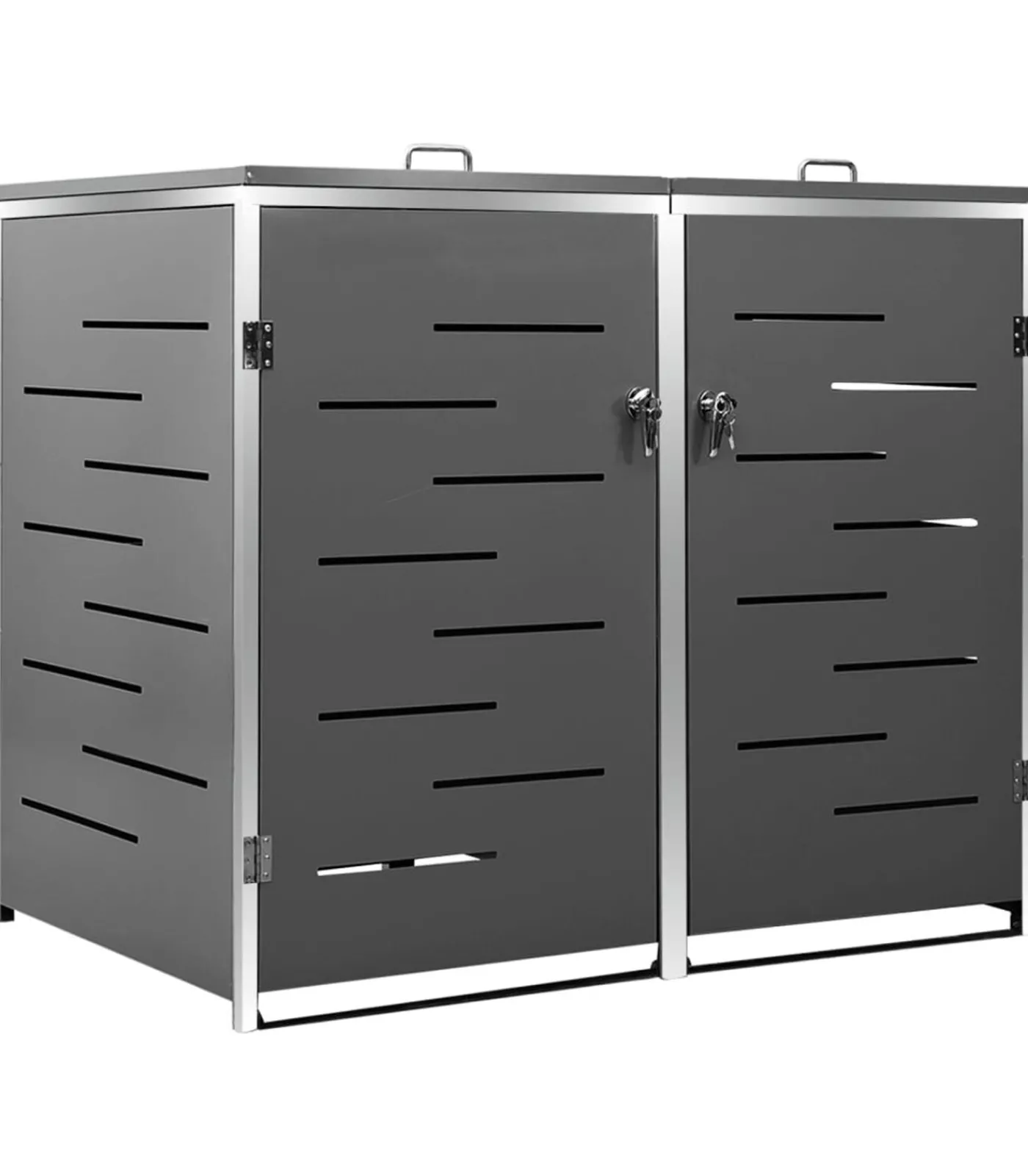 Discount Containerberging dubbel 138x77,5x112,5 cm roestvrij staal Manden En Bakken