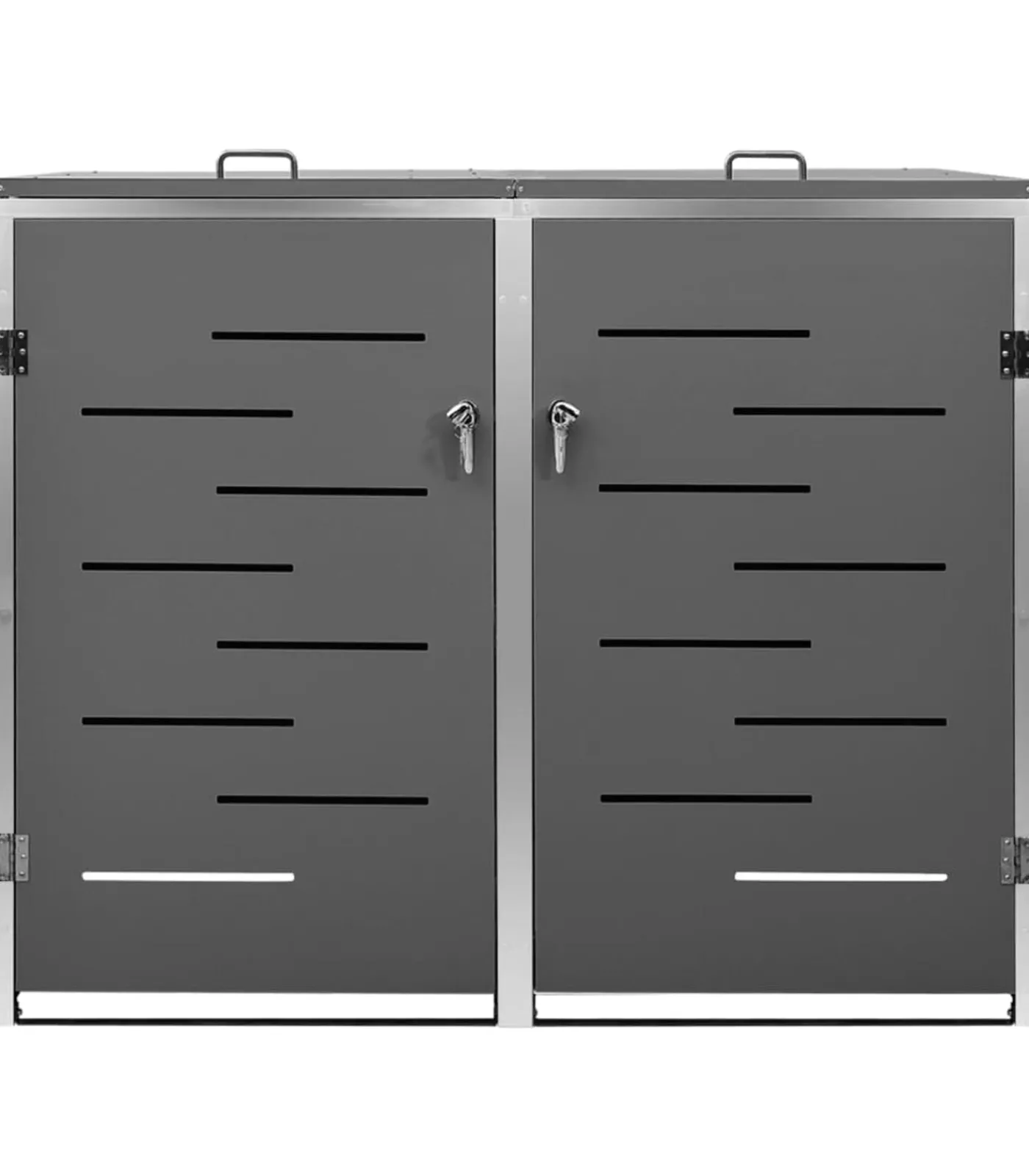 Discount Containerberging dubbel 138x77,5x112,5 cm roestvrij staal Manden En Bakken