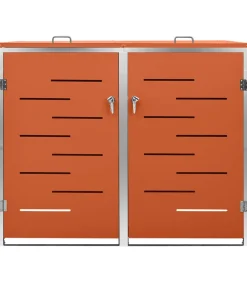 Clearance Containerberging dubbel 138x77,5x112,5 cm roestvrij staal Manden En Bakken