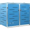 Outlet Containerberging dubbel 138x77,5x112,5 cm roestvrij staal Manden En Bakken